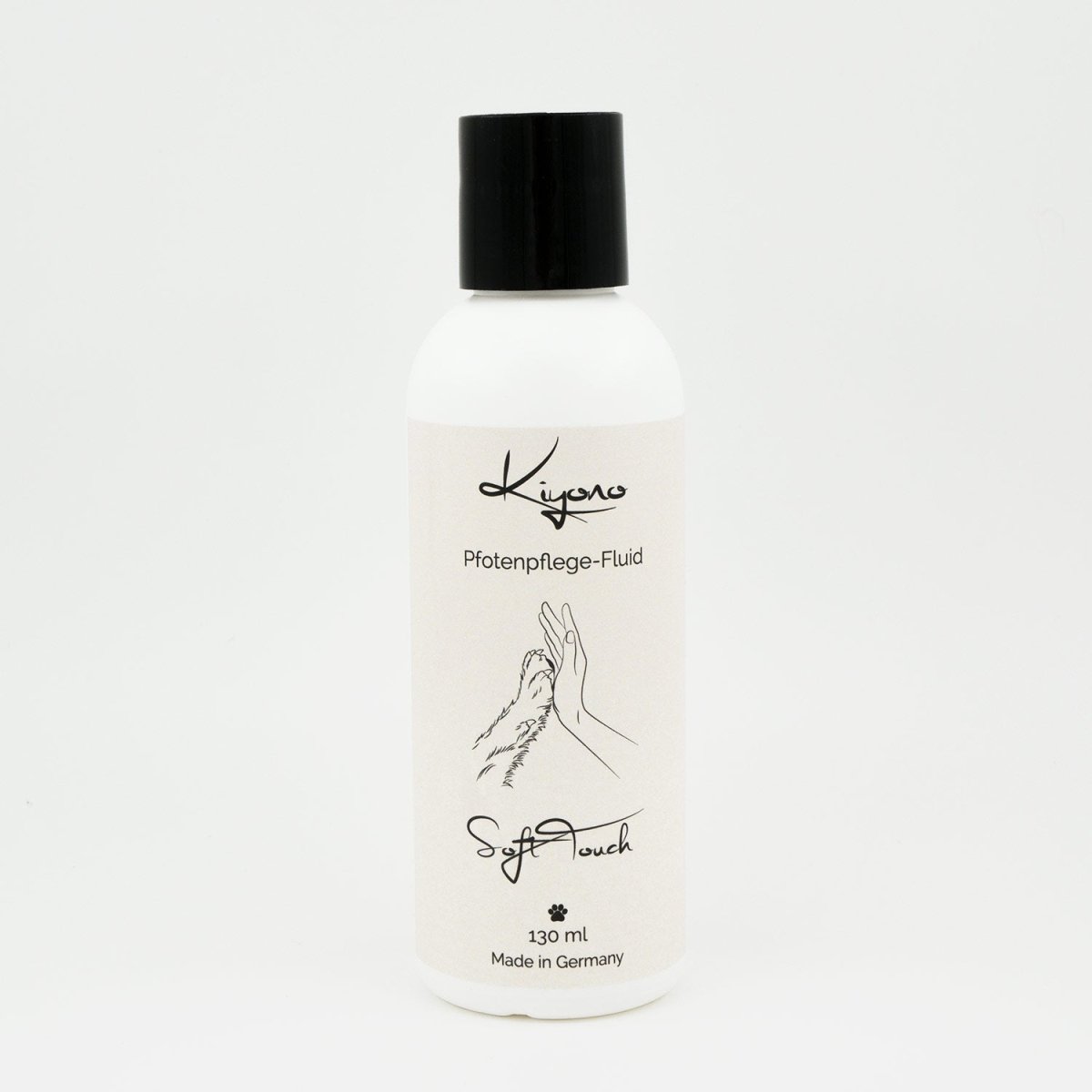 Kiyono Soft Touch Pfotenpflege-Fluid für Hunde zur sanften Pflege beanspruchter Ballen.
