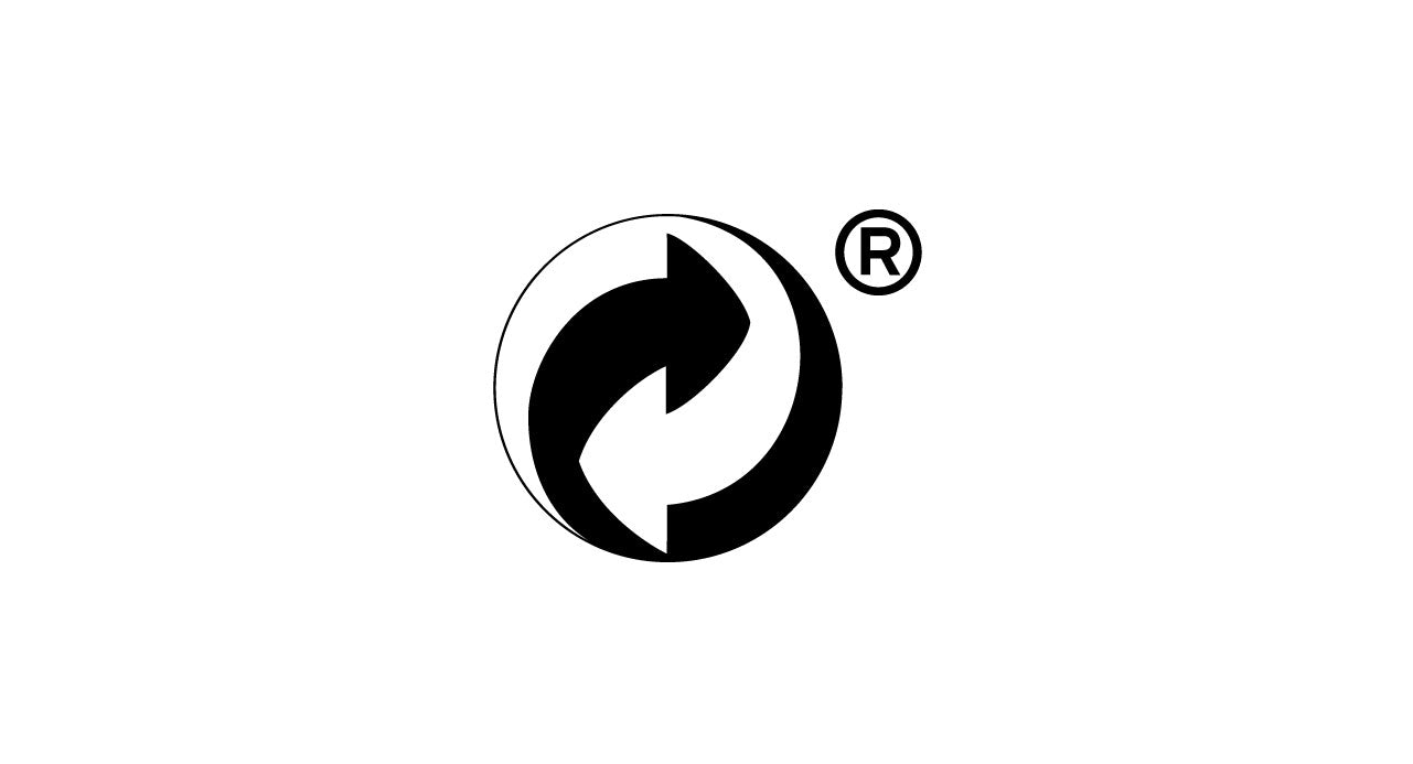 Offizielles Symbol des Grünen Punkts – Kennzeichnung für die Teilnahme am Dualen System zur Verpackungsverwertung