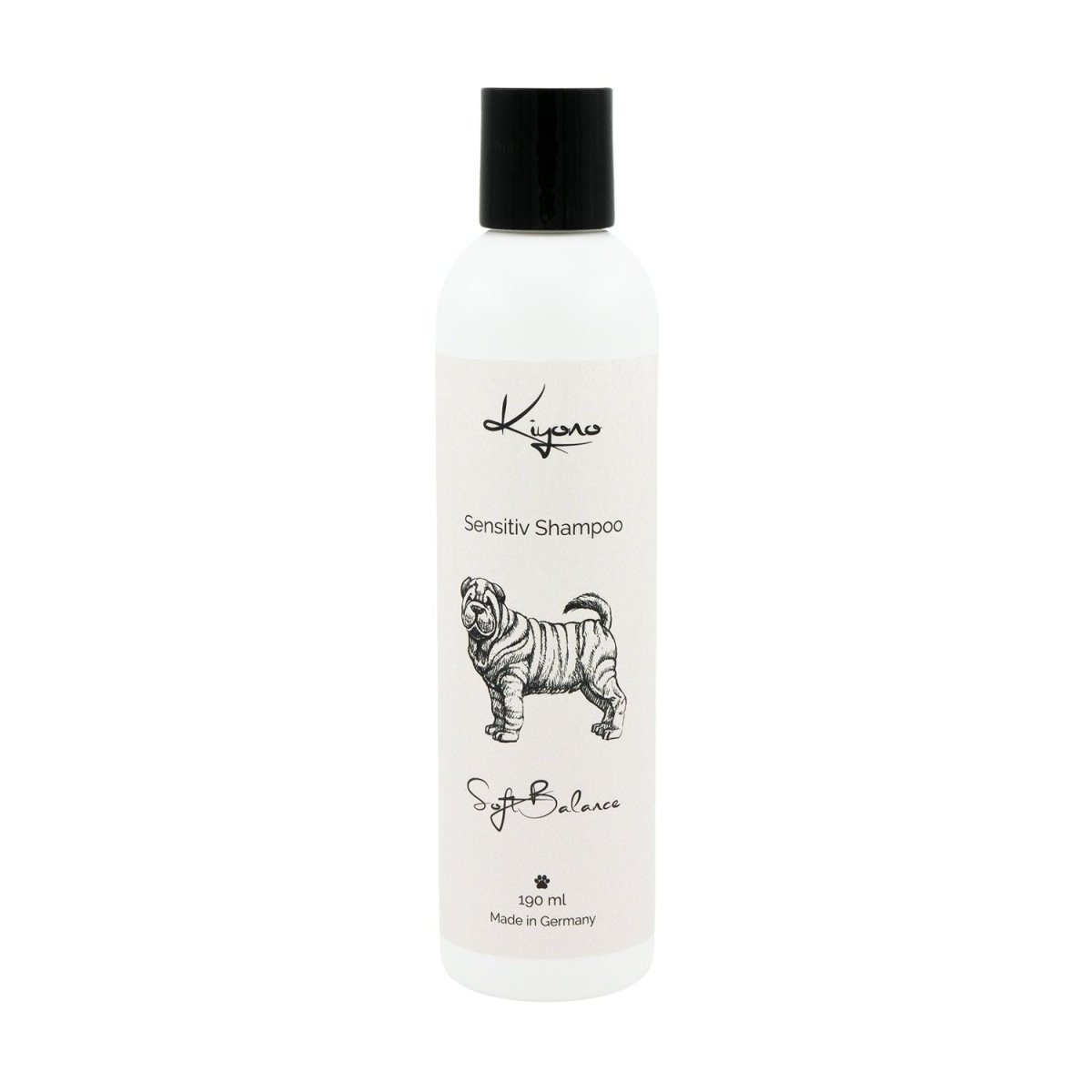 Kiyono Sensitiv Hundeshampoo „Soft Balance“ in der 190 ml Flasche.