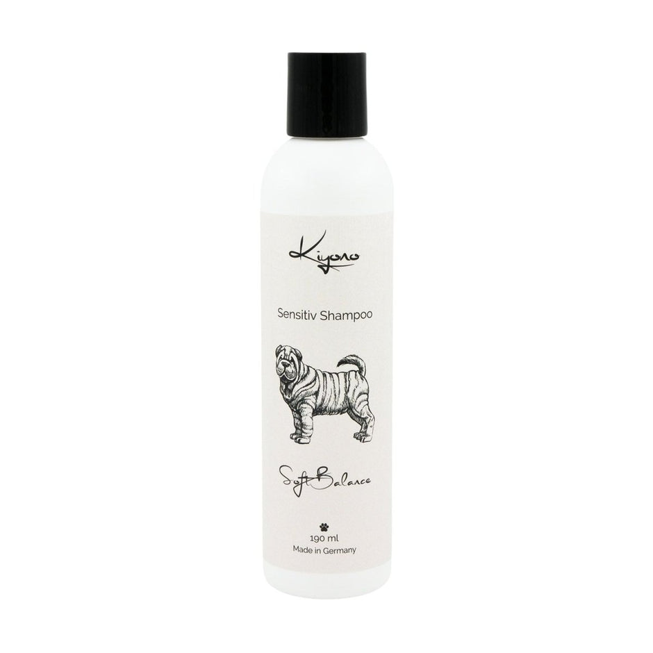 Kiyono Sensitiv Hundeshampoo „Soft Balance“ in der 190 ml Flasche.